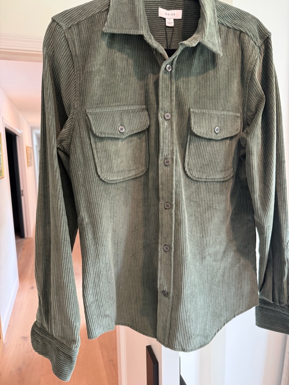 Nordstrom Olive Green Ribbed Jacket